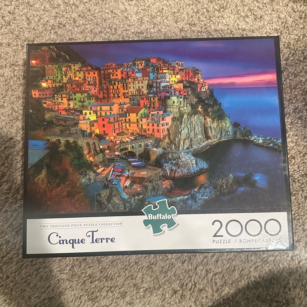 Cinque Terre Italy Jigsaw Puzzle 2000 Piece Buffalo Games Colorful Puzzle new